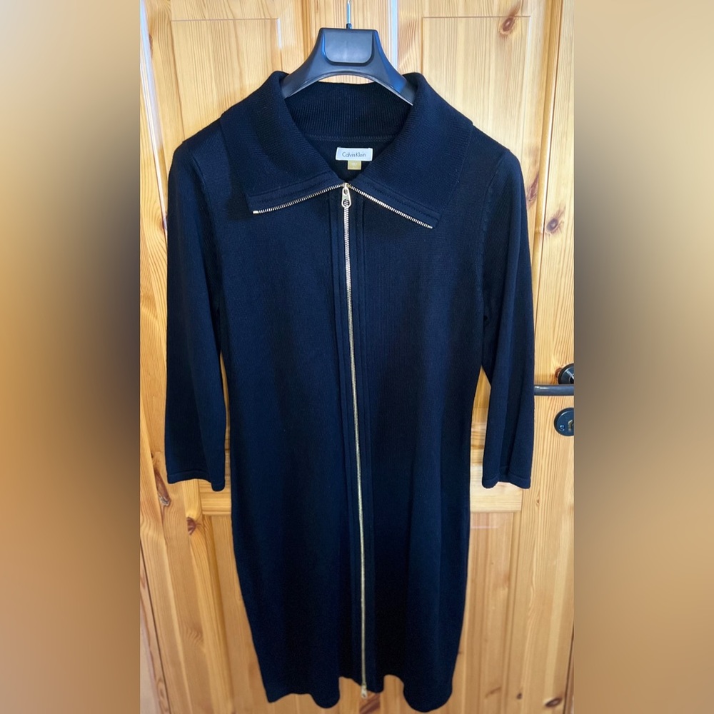 Gold double ended zipper sweater NWOT